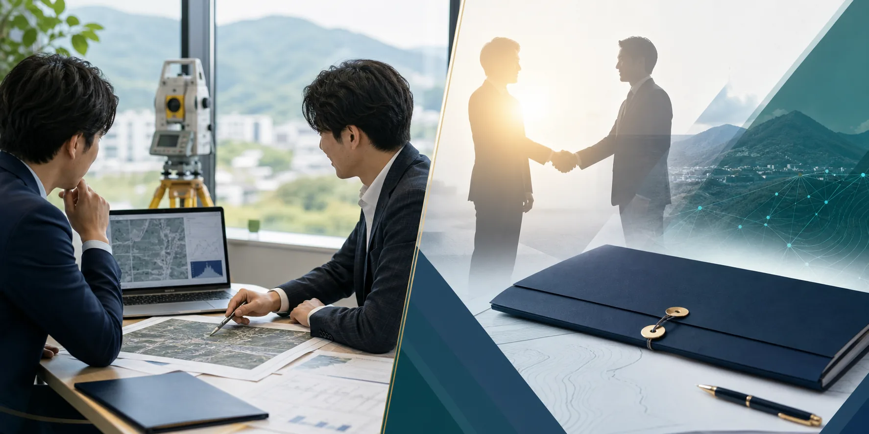 測量会社M&Aに関する画像