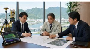 岐阜県の測量会社M&Aと事業承継を検討する経営者と測量機器