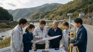 測量会社M&A 買収事例としてメイホーエンジニアリングと安芸建設コンサルタントの公表資料を分析する場面